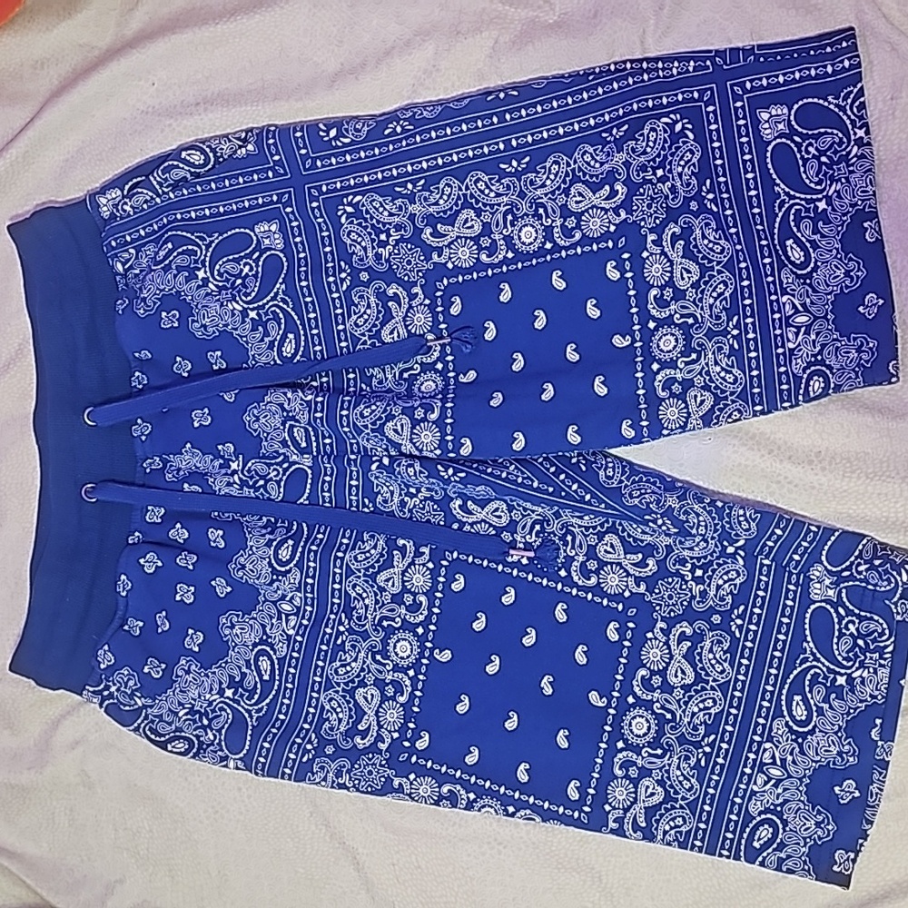 Blue Bandana Shorts